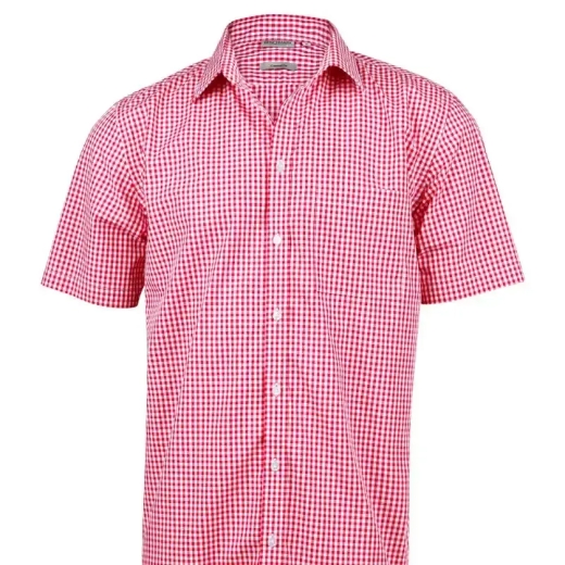 Picture of Winning Spirit, Mens Gingham Check S/S Shirt